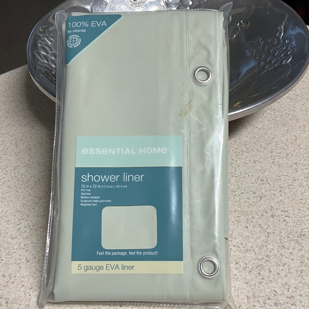 Essentials Home Sage Shower Liner